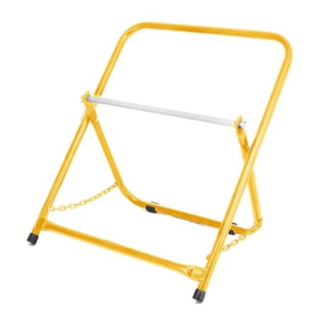 Adiroffice Single Axel Cable Foldable Caddy for Spools up to  20 in. Diameter, 100 lbs. Capacity, Yellow ADI695-01-YEL-MK